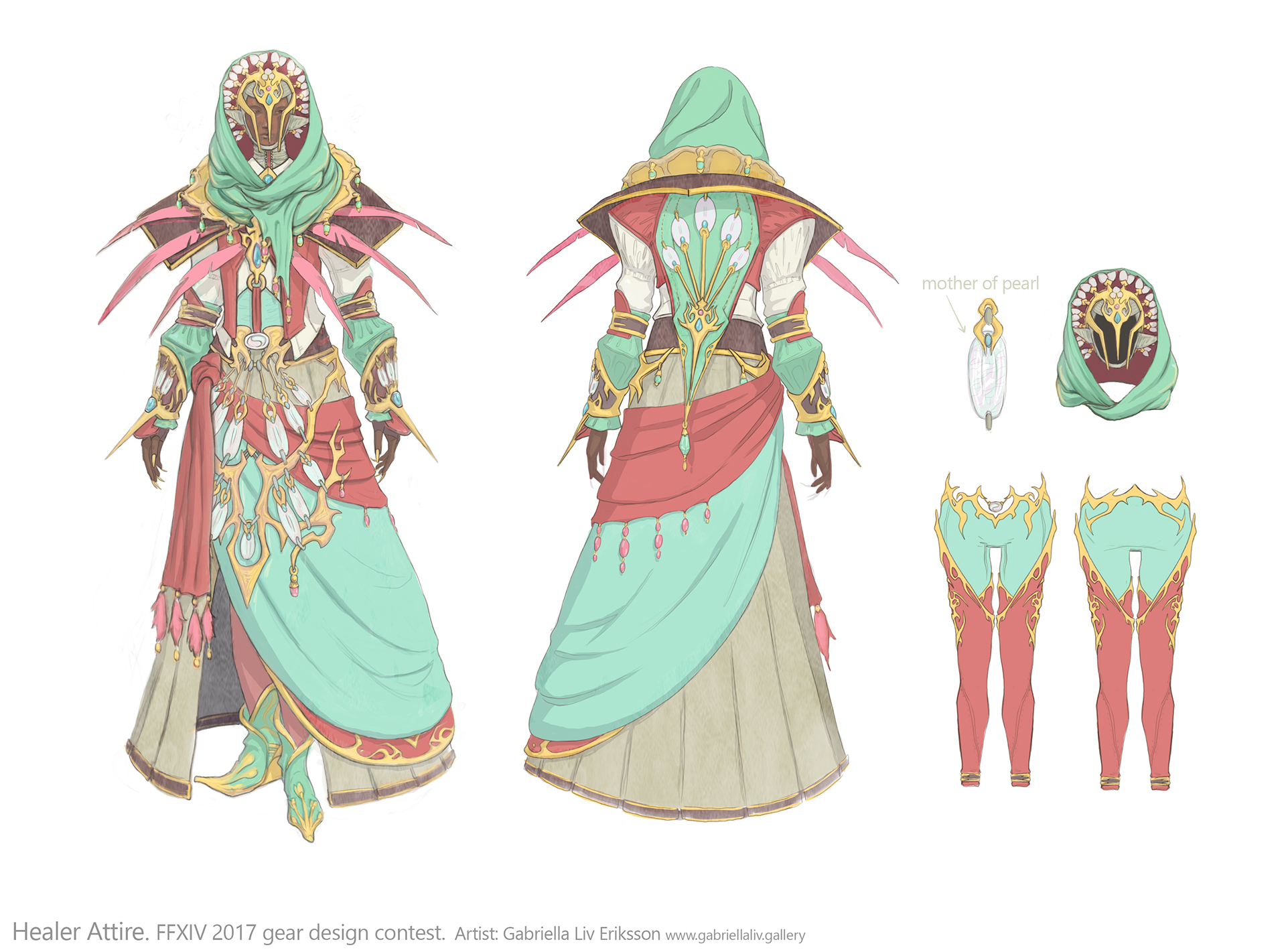 xcion – Final Fantasy XIV Healer – Final Fantasy XIV Concept Art Design Contest by Gabriella Liv Eriksson